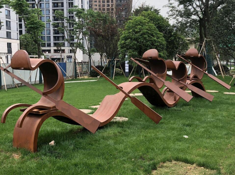 朗县锈钢板造型