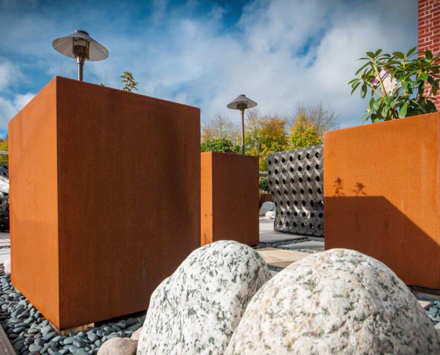 朗县锈钢板花箱